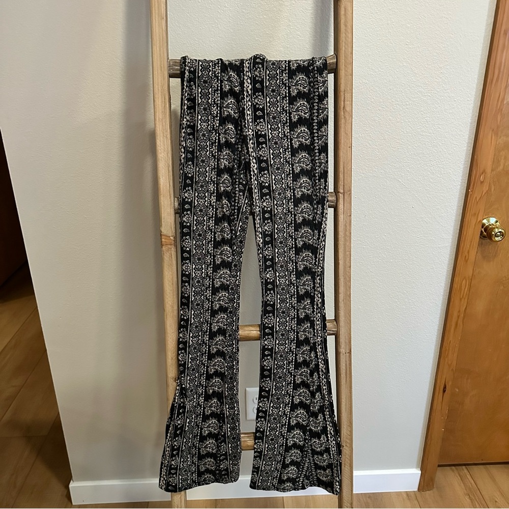Mono B Black and White Flare Pants